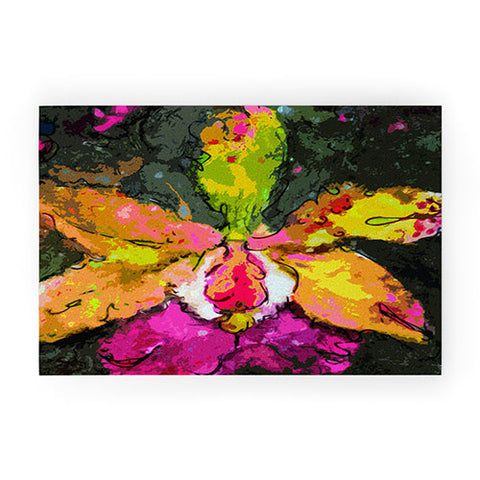 Ginette Fine Art Mesmerizing Orchid Welcome Mat
