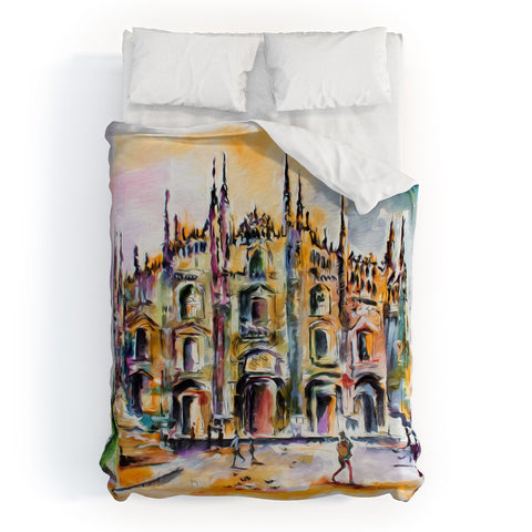 Ginette Fine Art Milan Italy Cathedral Duvet Cover
