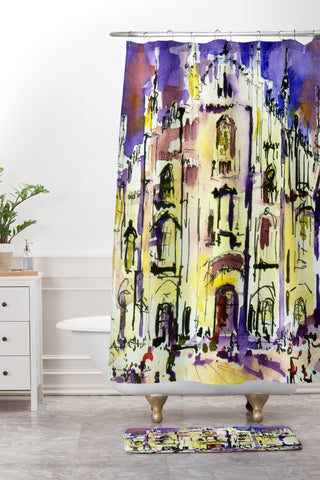 Ginette Fine Art Milano Shower Curtain And Mat