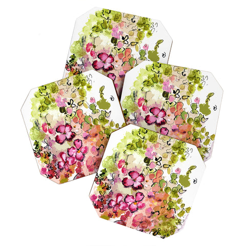 Ginette Fine Art Mille Fleurs Coaster Set