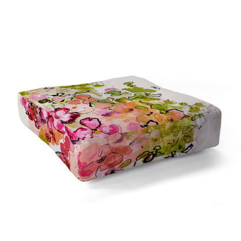 Ginette Fine Art Mille Fleurs Floor Pillow Square