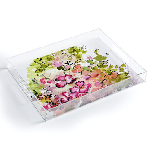 Ginette Fine Art Mille Fleurs Acrylic Tray