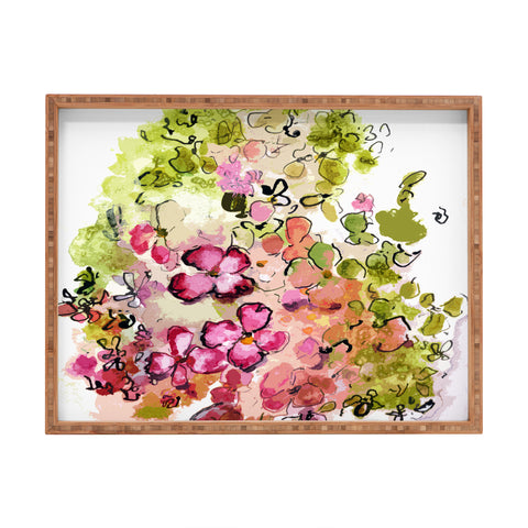 Ginette Fine Art Mille Fleurs Rectangular Tray