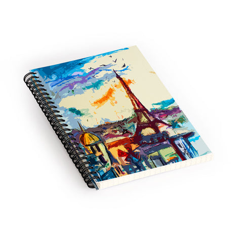 Ginette Fine Art Paris Skies Spiral Notebook