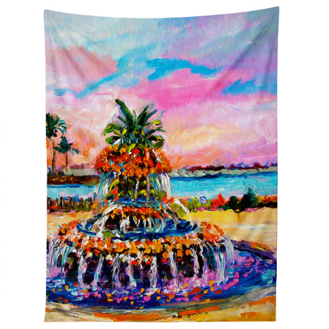 Ginette Fine Art Pineapple Fountain Charleston SC Tapestry