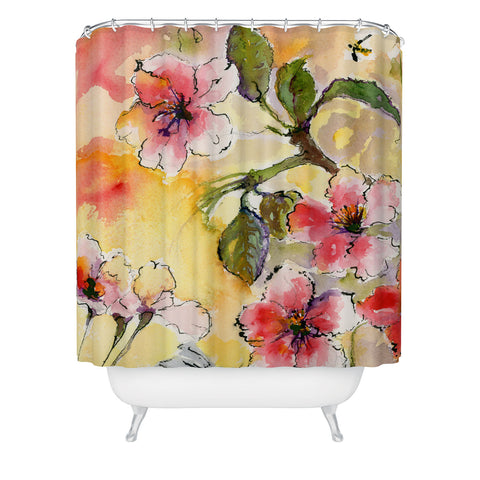 Ginette Fine Art Pink Blossoms Spring Shower Curtain
