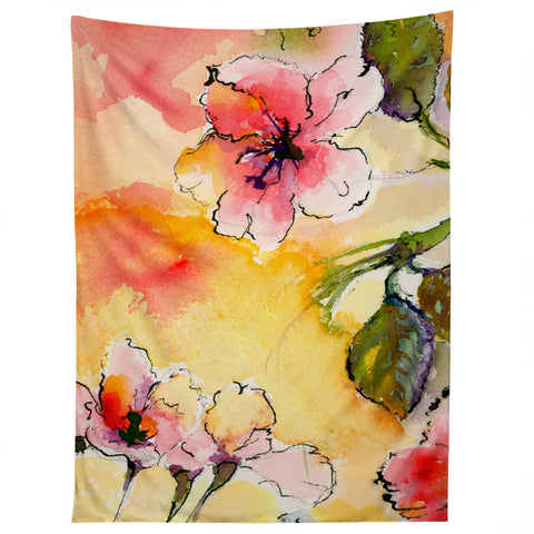 Ginette Fine Art Pink Blossoms Spring Tapestry