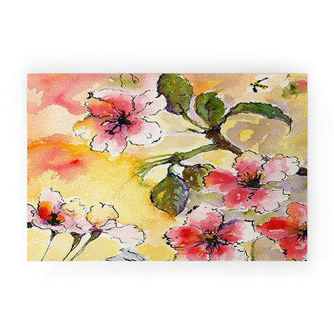 Ginette Fine Art Pink Blossoms Spring Welcome Mat