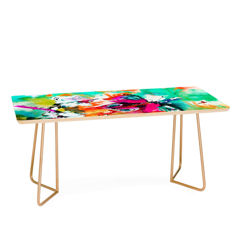 Ginette Fine Art Pink Butterfly Coffee Table