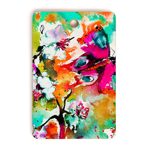 Ginette Fine Art Pink Butterfly Cutting Board Rectangle
