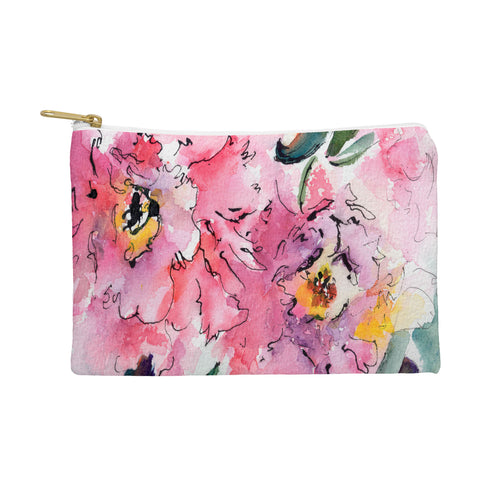 Ginette Fine Art Pink Camellias Pouch