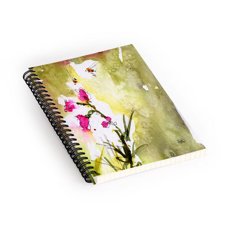 Ginette Fine Art Pink Lavatera 1 Spiral Notebook