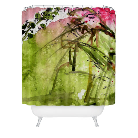 Ginette Fine Art Pink Lavatera 2 Shower Curtain