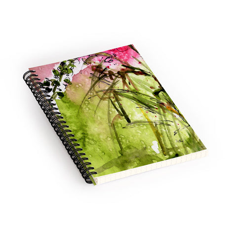 Ginette Fine Art Pink Lavatera 2 Spiral Notebook