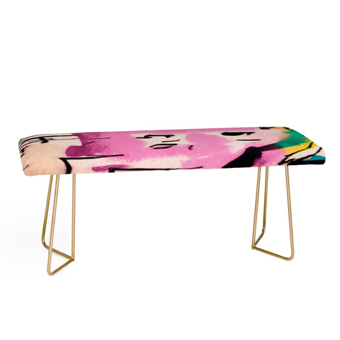 Ginette Fine Art Pink Twink Abstract Bench