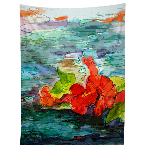 Ginette Fine Art Pool Flowers Tapestry