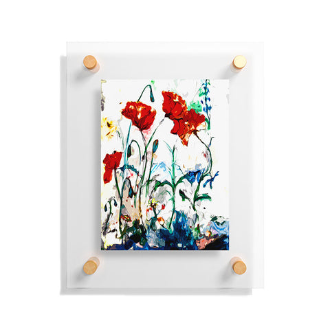 Ginette Fine Art Poppies In Light Floating Acrylic Print