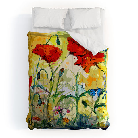 Ginette Fine Art Poppies Provence Comforter
