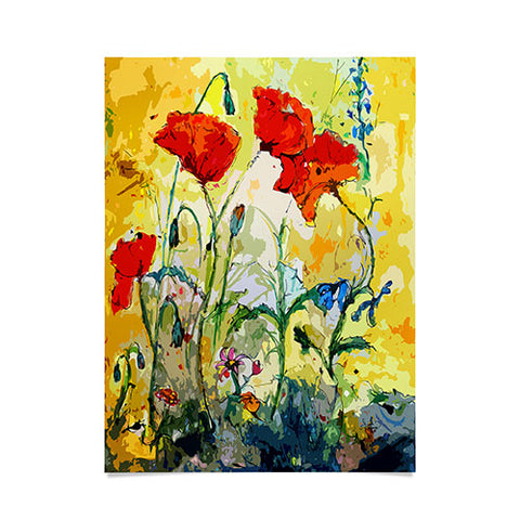 Ginette Fine Art Poppies Provence Poster