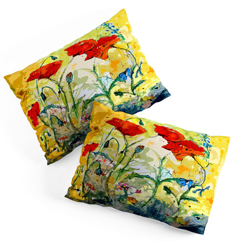 Ginette Fine Art Poppies Provence Pillow Shams