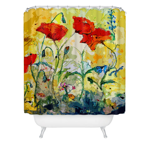 Ginette Fine Art Poppies Provence Shower Curtain