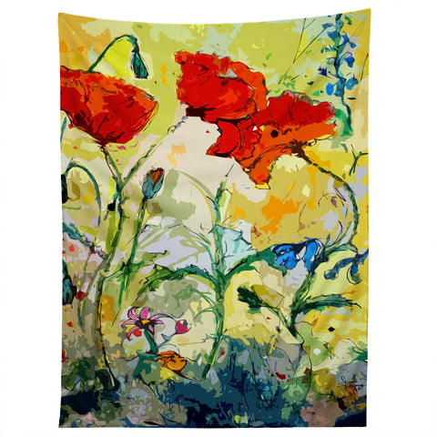 Ginette Fine Art Poppies Provence Tapestry