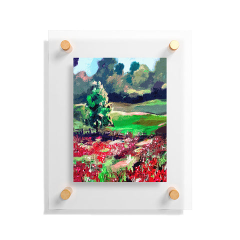 Ginette Fine Art Poppy Landscape Somme France Floating Acrylic Print