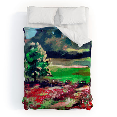 Ginette Fine Art Poppy Landscape Somme France Comforter