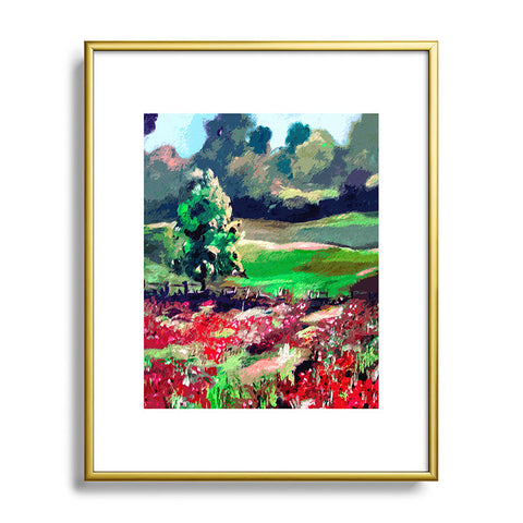 Ginette Fine Art Poppy Landscape Somme France Metal Framed Art Print