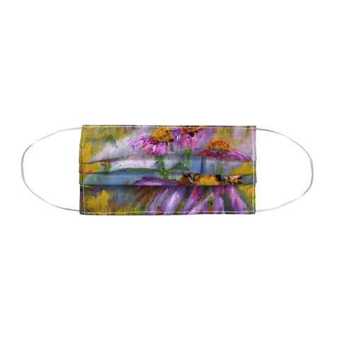 Ginette Fine Art Purple Coneflowers And Bees Face Mask