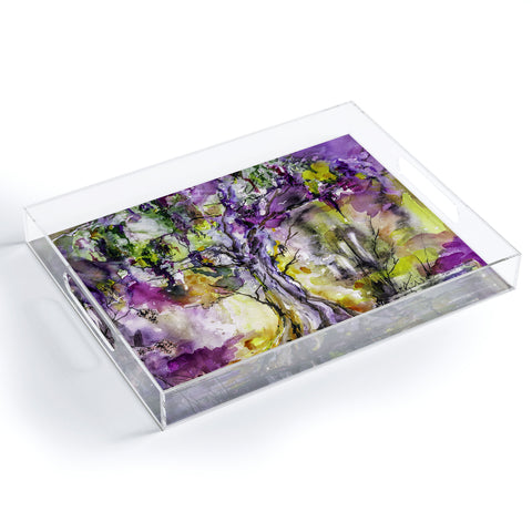 Ginette Fine Art Purple Magic Tree Acrylic Tray