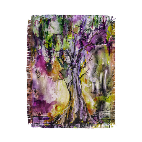 Ginette Fine Art Purple Magic Tree Throw Blanket