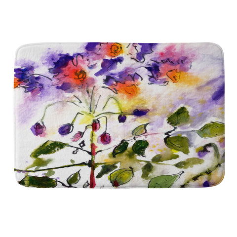 Ginette Fine Art Purple Potato Blossoms Memory Foam Bath Mat