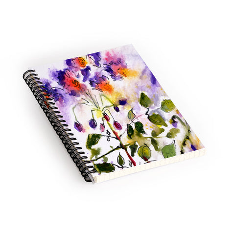 Ginette Fine Art Purple Potato Blossoms Spiral Notebook