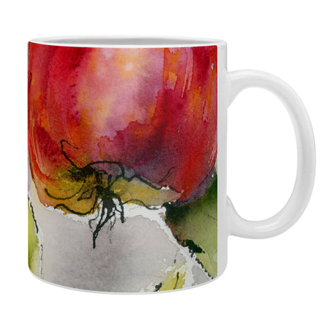 Ginette Fine Art Red Apples Watercolors Coffee Mug
