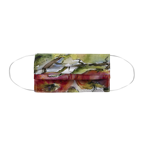 Ginette Fine Art Red Apples Watercolors Face Mask