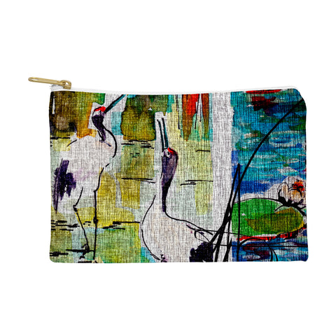 Ginette Fine Art Red Crowned Cranes Pouch