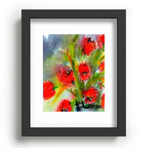 Ginette Fine Art Red Tulips 1 Recessed Framing Rectangle