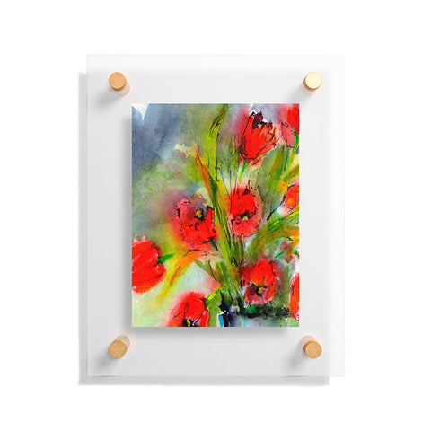 Ginette Fine Art Red Tulips 1 Floating Acrylic Print