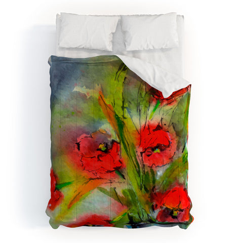 Ginette Fine Art Red Tulips 1 Comforter