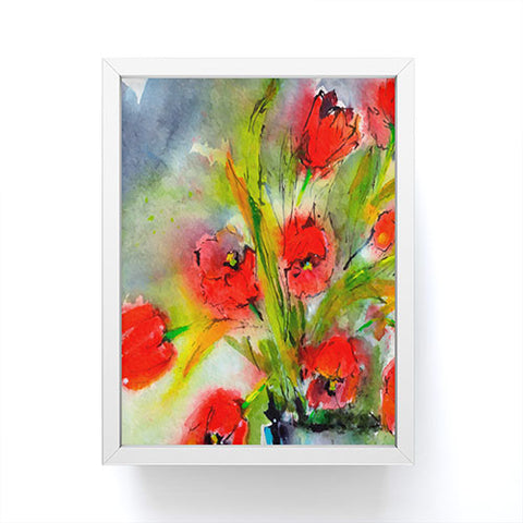 Ginette Fine Art Red Tulips 1 Framed Mini Art Print