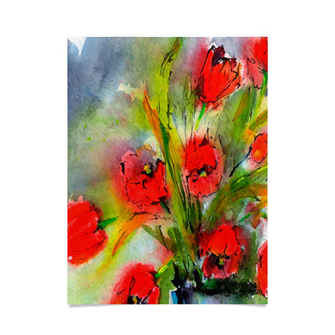 Ginette Fine Art Red Tulips 1 Poster