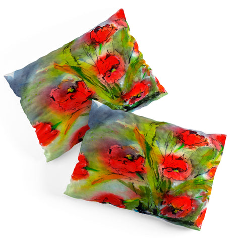 Ginette Fine Art Red Tulips 1 Pillow Shams