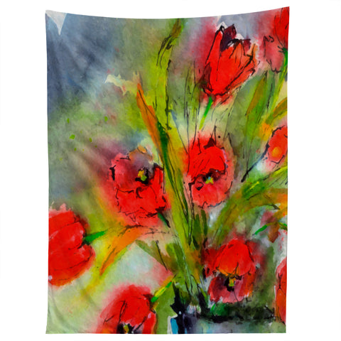 Ginette Fine Art Red Tulips 1 Tapestry
