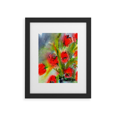 Ginette Fine Art Red Tulips 1 Framed Art Print