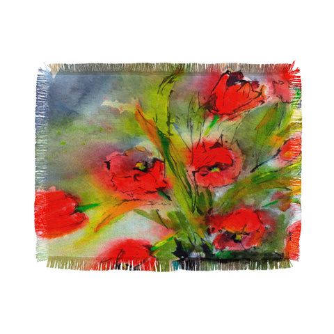 Ginette Fine Art Red Tulips 1 Throw Blanket