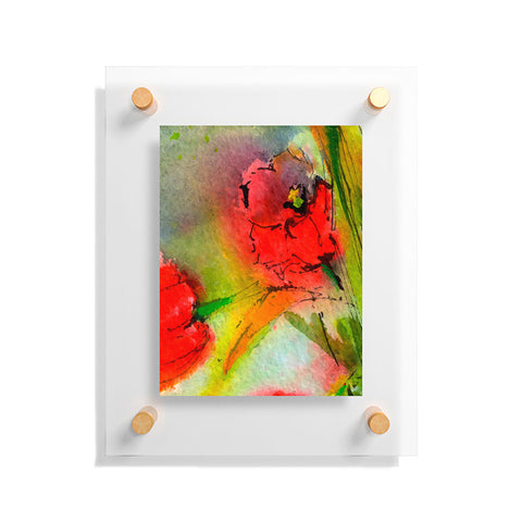 Ginette Fine Art Red Tulips 2 Floating Acrylic Print