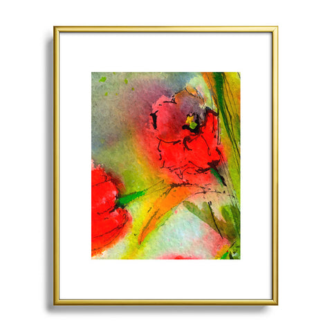 Ginette Fine Art Red Tulips 2 Metal Framed Art Print