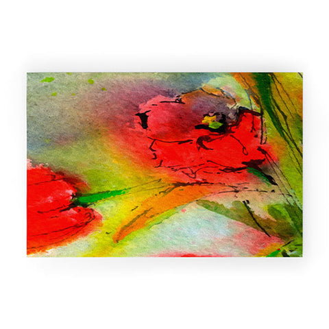 Ginette Fine Art Red Tulips 2 Welcome Mat