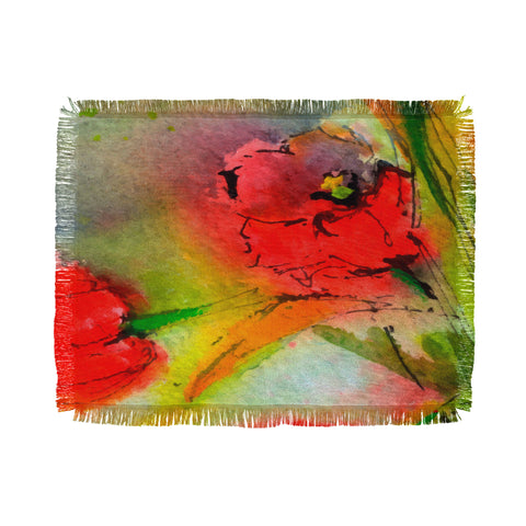 Ginette Fine Art Red Tulips 2 Throw Blanket